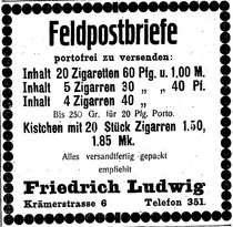 Zeitungsausschnitt der Wetzlarer Zeitung aus den Jahren 1914/15 zum Thema 1. Weltkrieg
