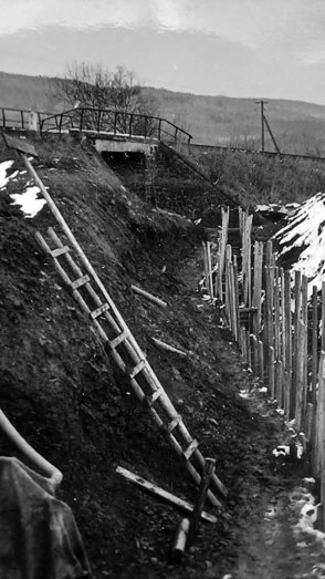 Bauarbeiten zur Quellfassung oberhalb des Bahndamms