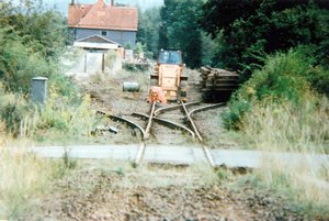 Abbau der Strecke im Bereich Bhf. Holzhausen 
