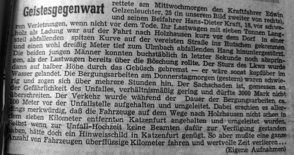 LKW-Unfall 1960 - Artikeltext der Wetzlarer Neuen Zeitung
