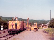 Holztransport vom Bahnhof Holzhausen