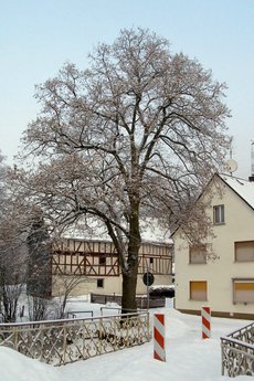 Ulmbachbrücke; Blick in die Bachstraße (Speß)