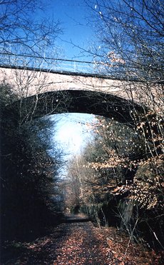 Viadukt, vor dem Bau des Ulmtalradweges