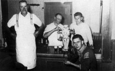 v. li. : August Fehling, Ernst Christ, Dieter Jung, Friedhelm Troß